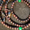 Green bead Buddhist prayer bead bracelet handicraft accessory details Picture